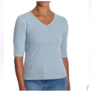 Ella Moss Light Blue V-Neck Lightweight Sweater XL